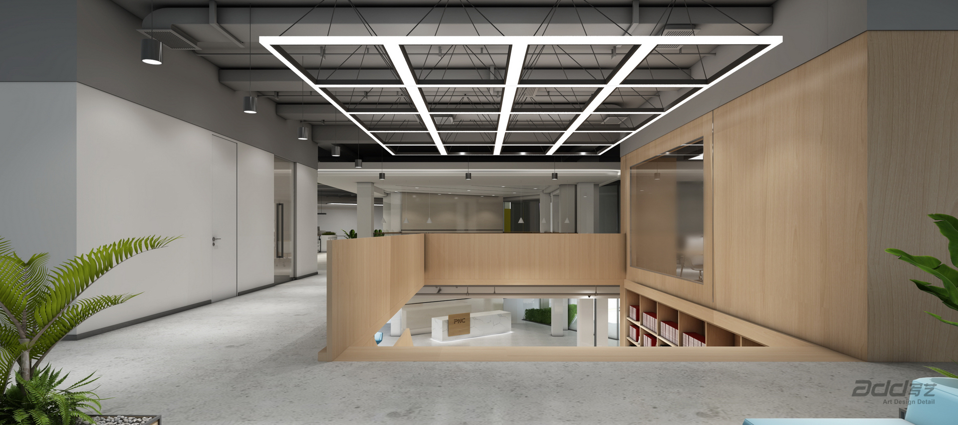 至純科技啟東園區(qū)辦公設計裝修 階梯圖書閱覽-pc